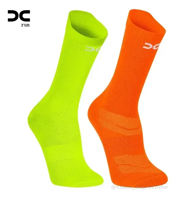 Kit 2 Pares Meia Esportiva Unissex Running Ciclismo Fitness