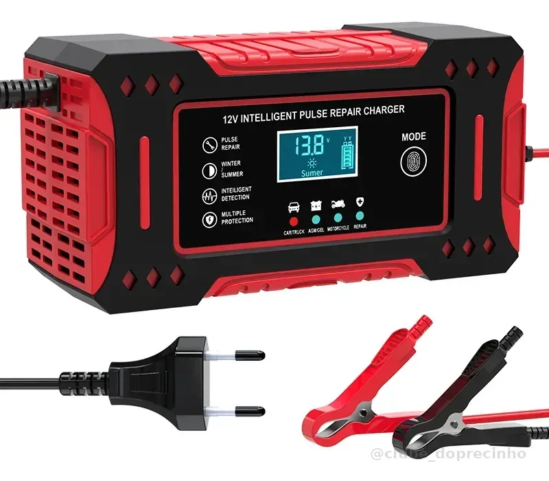 Carregador Bateria 12v/24v Bivolt Reparo Carro Caminhão Moto