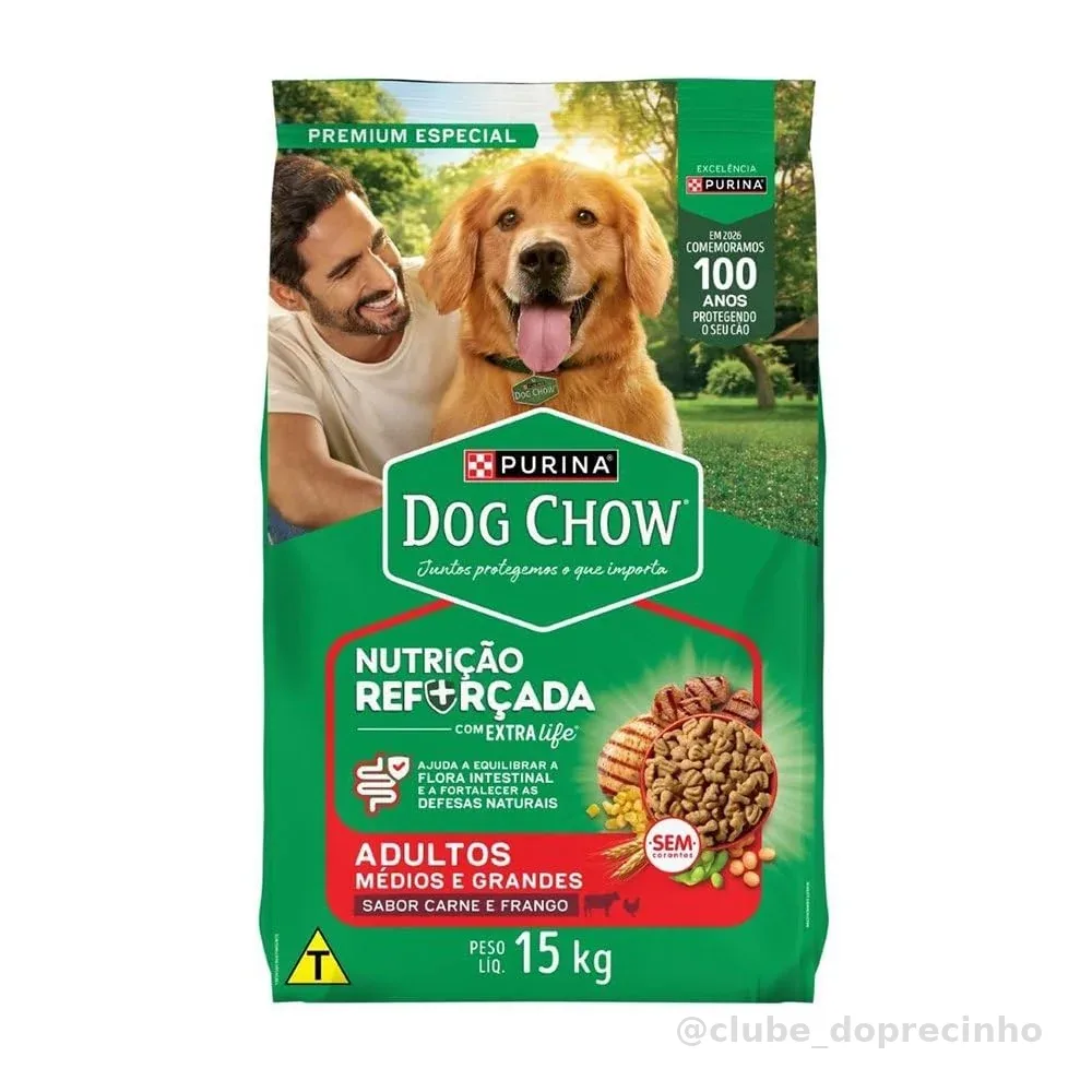 Purina Nestlé Dog Chow Ração Seca Para Cães Adultos Frango E Arroz 15Kg Dog Chow Para Akita Adulto