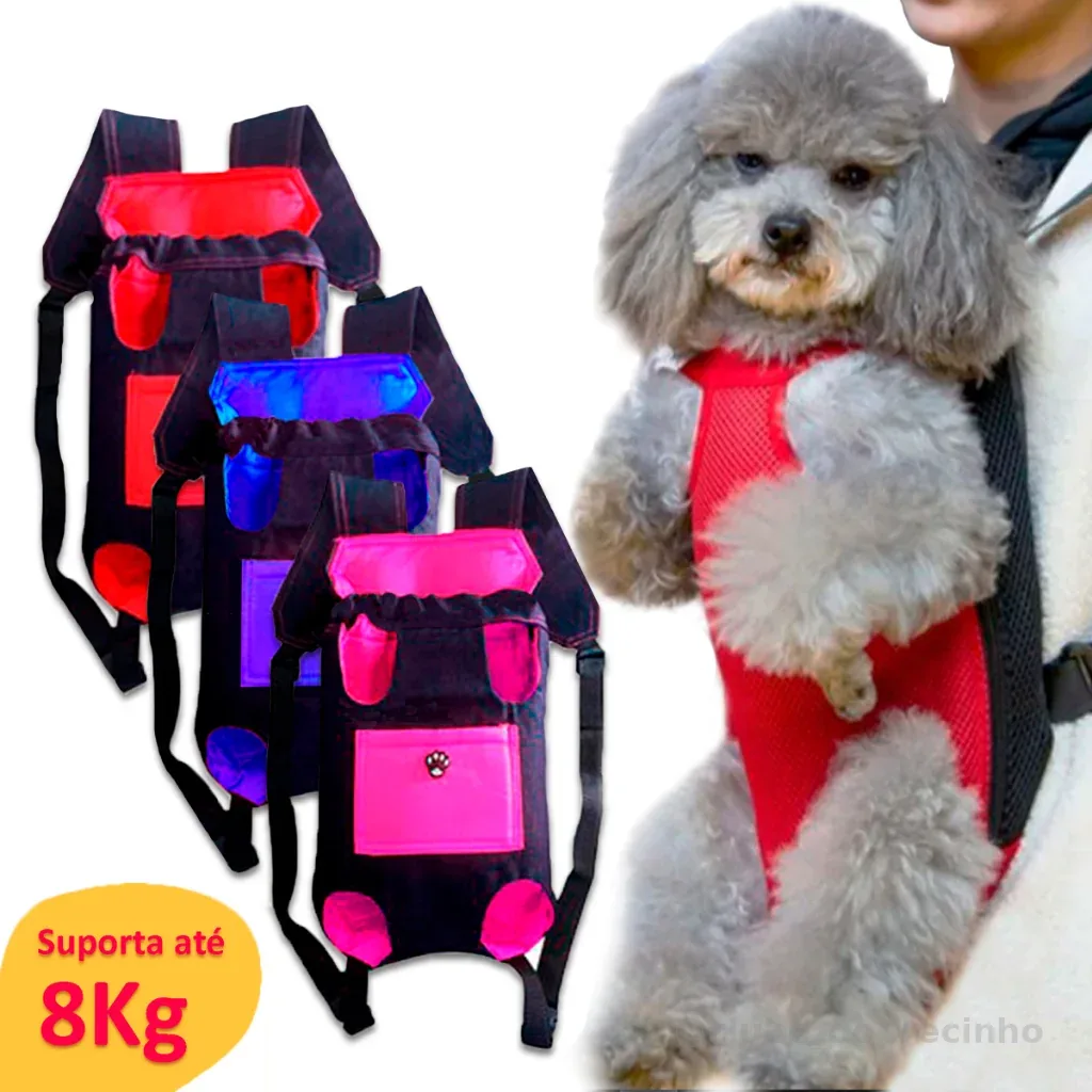 Bolsa Canguru De Pet Transporte Para Cachorro Mochila Original