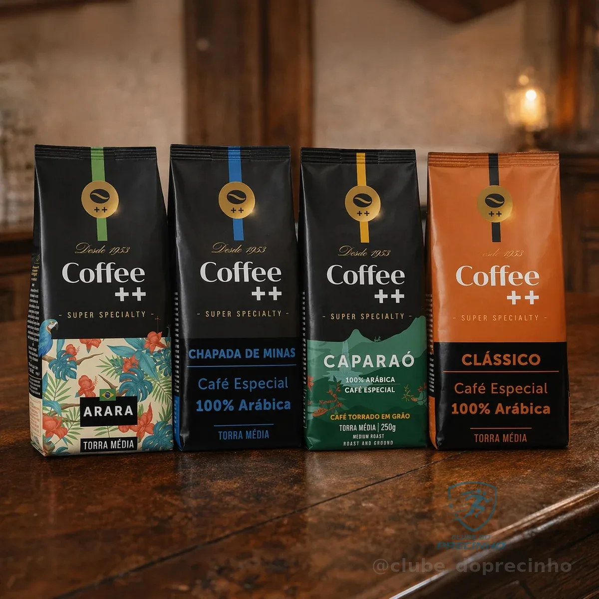 E COMO EU AMO ESSE CAFÉ, kit com 4 pacotes ☕️️