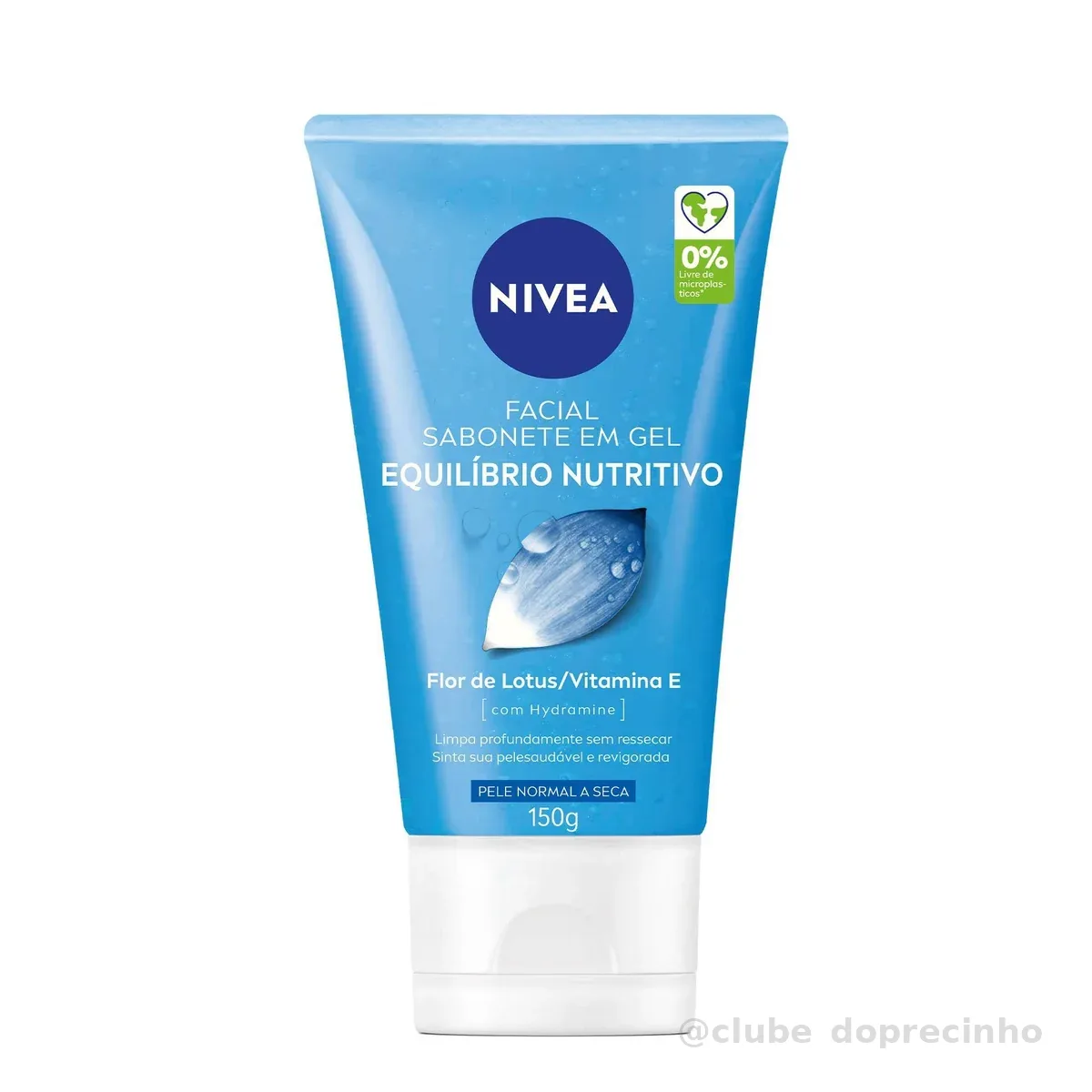 NIVEA Sabonete Facial em Gel Equilíbrio Nutritivo 150g, Limpeza Profunda, Remove Impurezas, Vitamina E, Pele Normal e Seca