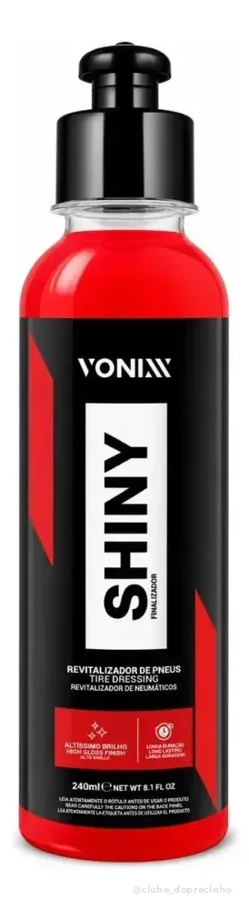 Shiny Vonixx Revitalizador Pneu Pretinho Brilho - 240ml Vermelho