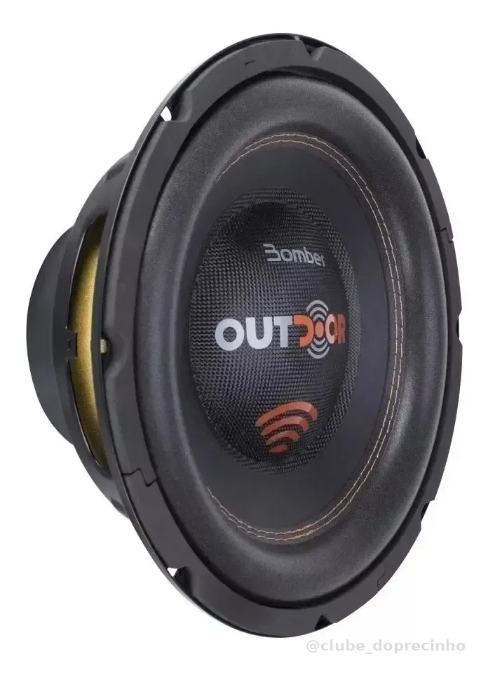 Subwoofer 10 Pol Outdoor 300 Watts Rms 4 Ohms Bomber Cor Preto