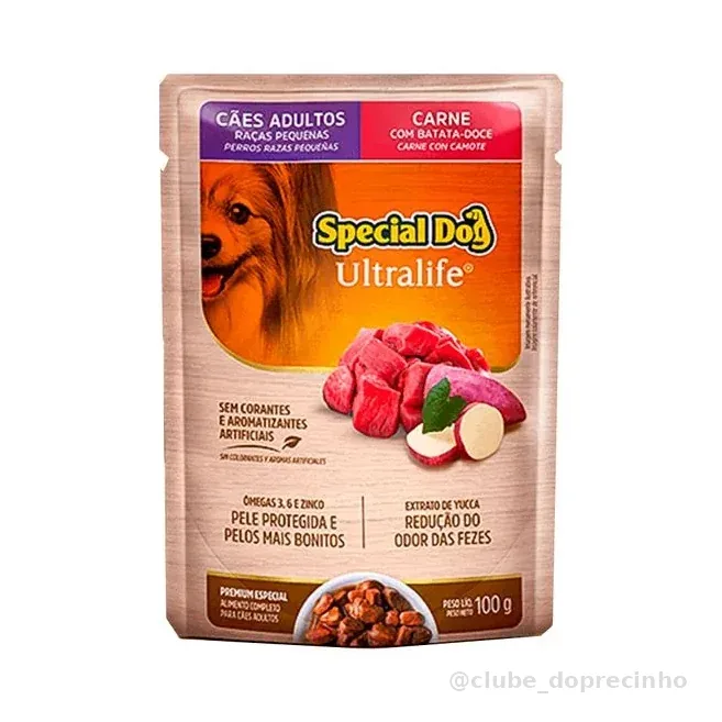 Caixa Sachês Com 12 unidades Special Dog Ultralife - Kit Com 2 Caixas com 12 Unidades Cada Caixa - Envio Rápido