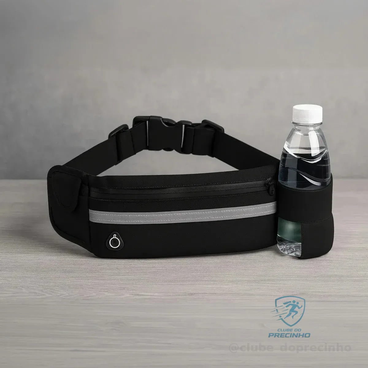 Pochete Corrida Celular Treino Exercícios Slim Impermeável Estocasa Cor Preta Liso