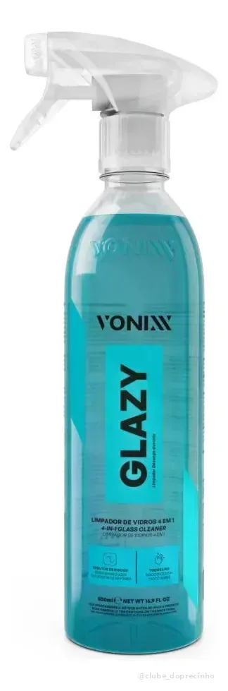 Limpador E Protetor De Vidros 4 Em 1 Glazy Vonixx 500ml