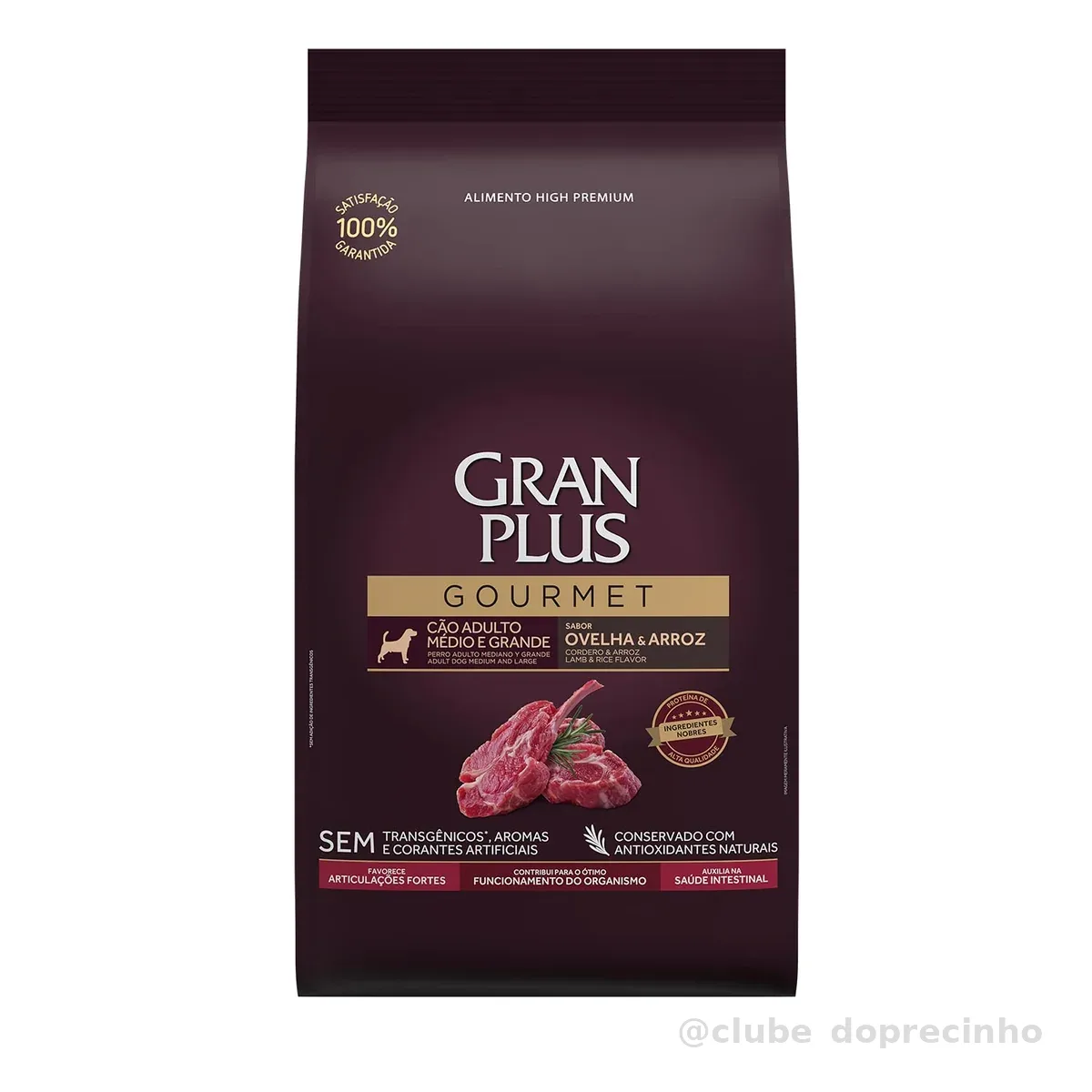 Granplus Ração Granplus Gourmet Para Cães Adultos De Médio E Grande Porte Sabor Ovelha 15Kg