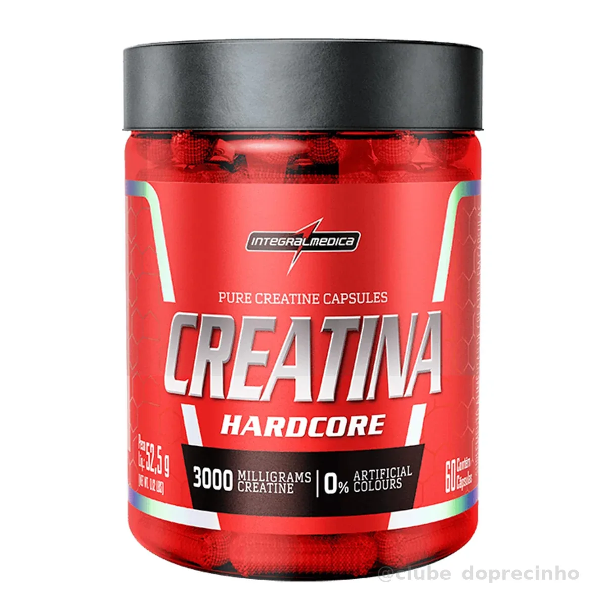 Integralmedica Creatina Hardcore 60 Cápsulas Pura Monohidratada