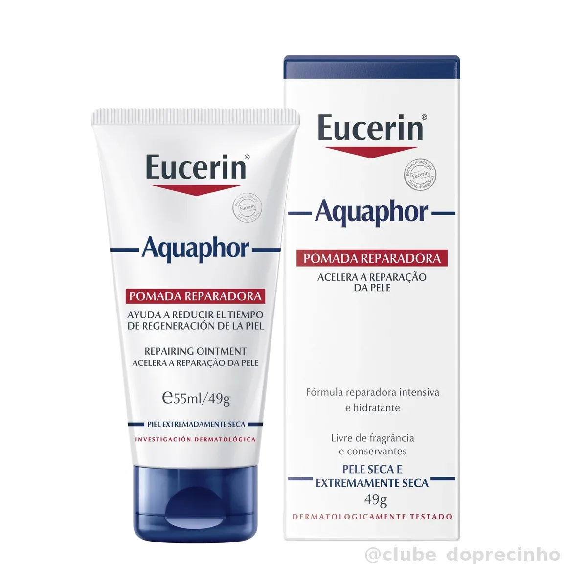 EUCERIN Pomada Reparadora Aquaphor 50ml, Hidratação Intensiva, Hidratante Corporal