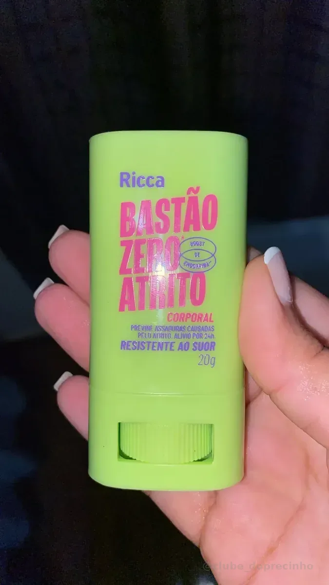 Bastão Ricca Zero Atrito Corporal 20g