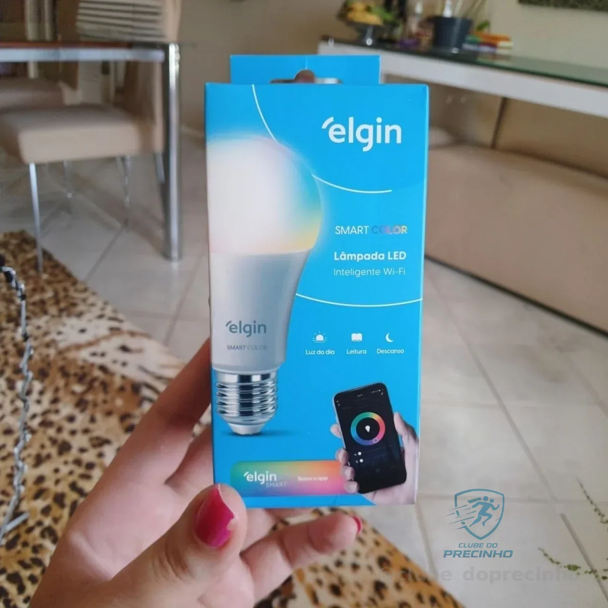 Lâmpada Inteligente Mais Potente 15W Smart Color RGB Wifi Elgin compatível com Alexa e Google Home