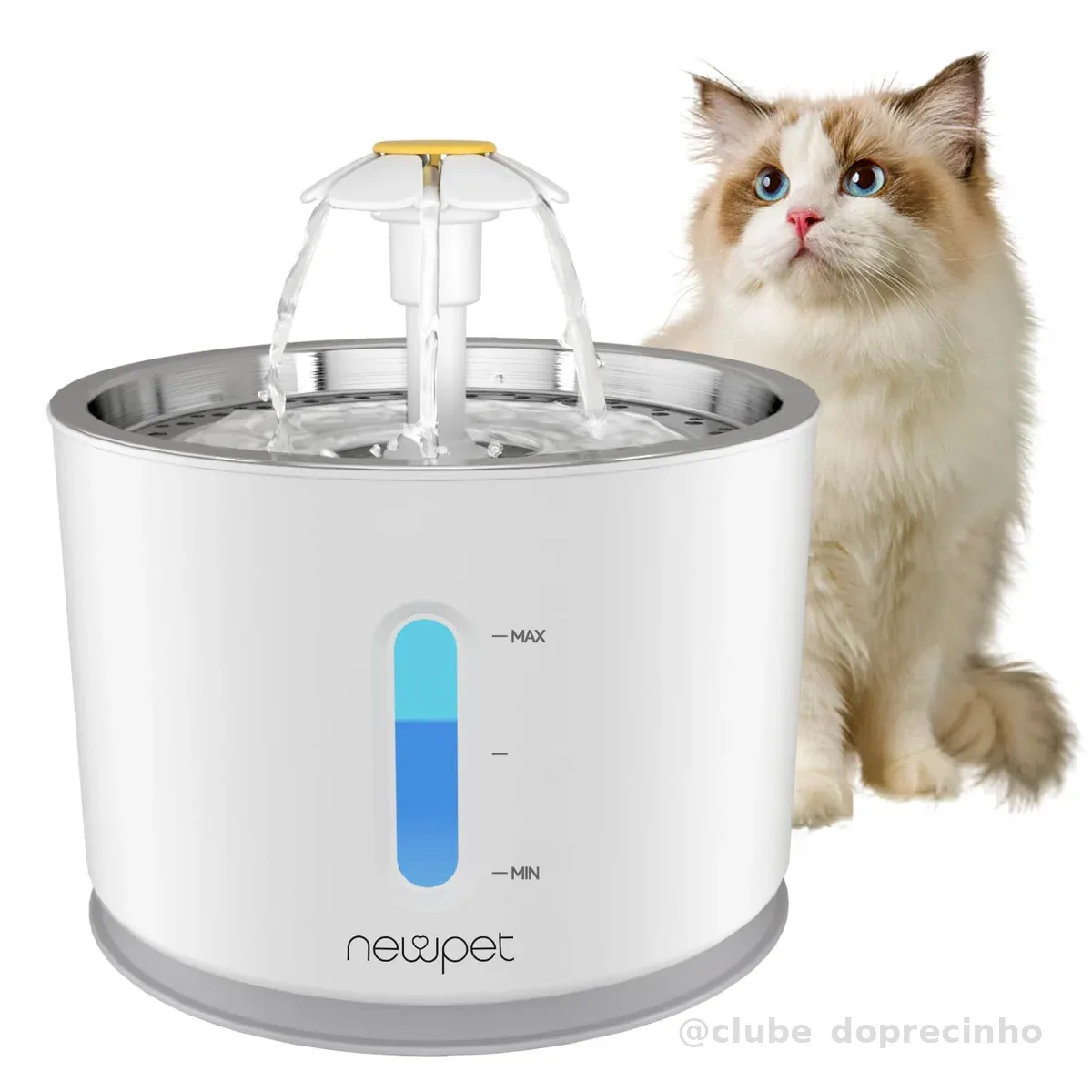2.4L Bebedouro Gato Tipo Fonte, Bebedouro Fonte De Água Para Cães Gatos Elétrico Pet,Substituição Do Filtro Da Fonte Para Gatos (Modelo 2)