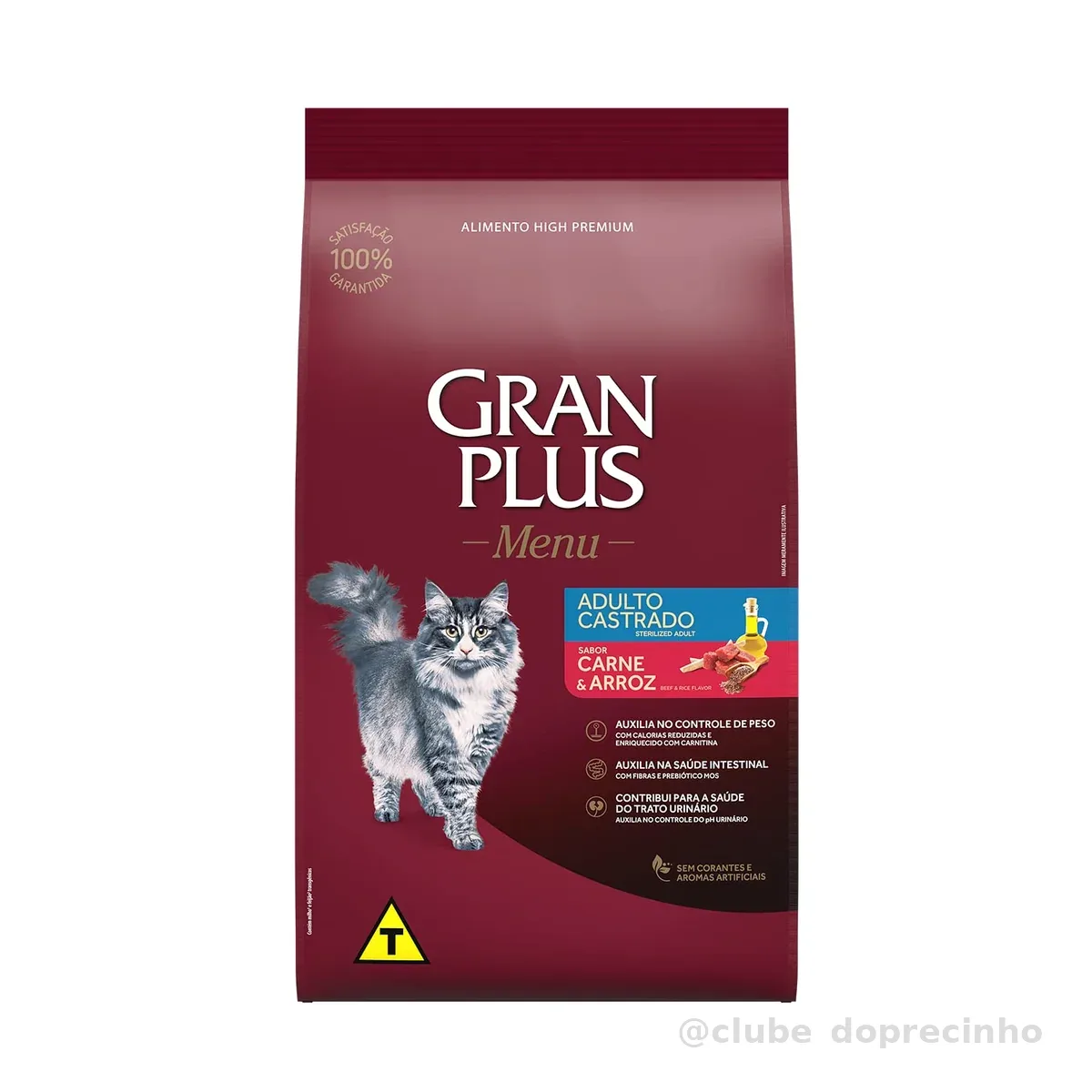 Granplus Ração Para Gatos Castrados Gran Plus Carne E Arroz 10 1Kg