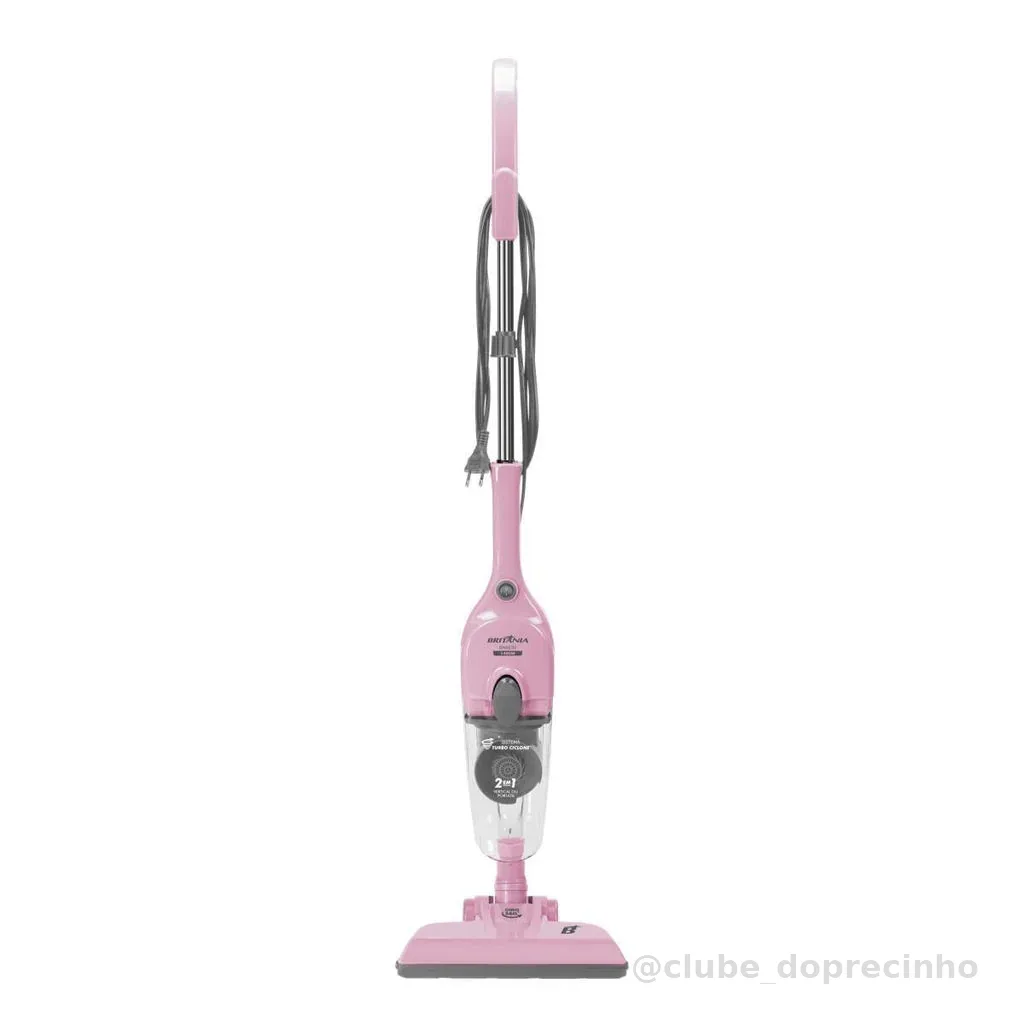 Aspirador de Pó Rosa Vertical Britânia 2 em 1 1400W BASE30
