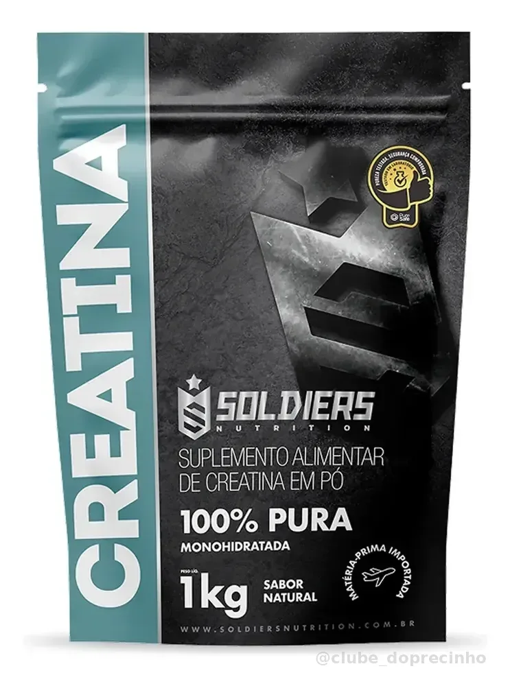 Creatina 1kg Suplemento Monohidratada em pó 100% Pura - Soldiers Nutrition