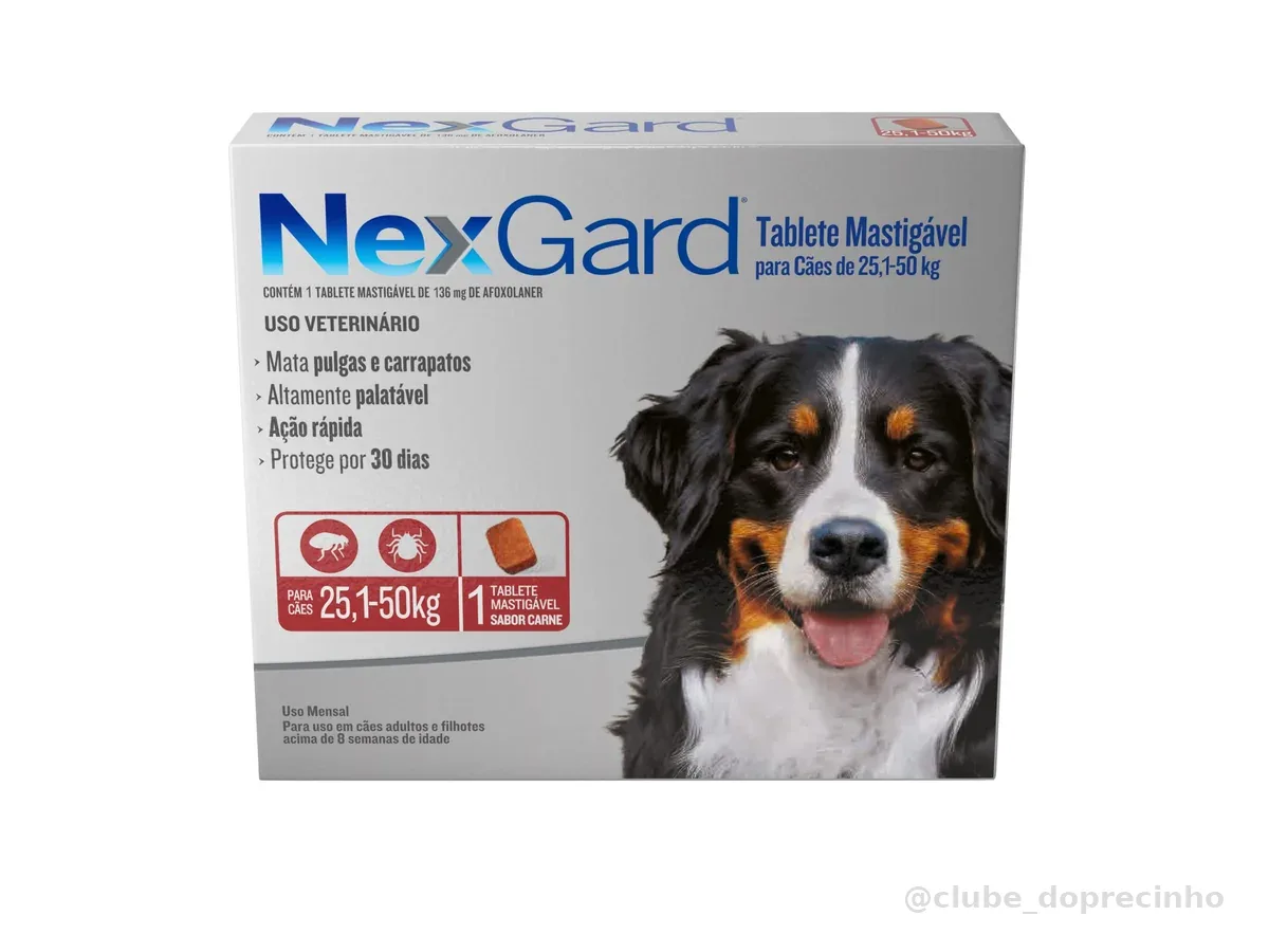 NexGard Antipulgas e Carrapatos para Cães de - 1 tablete