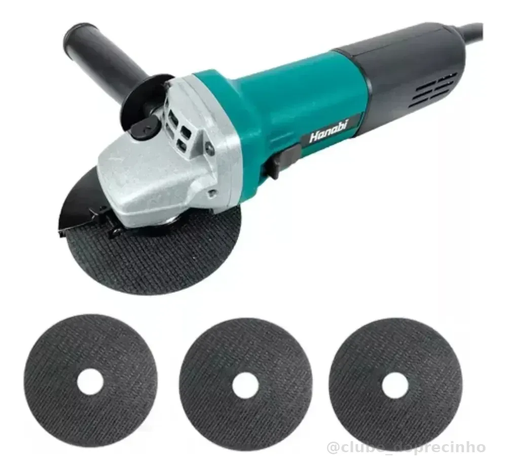 Esmerilhadeira Lixadeira Angular 880w 115mm Hanabi Cor Azul-petróleo Frequência 60hz