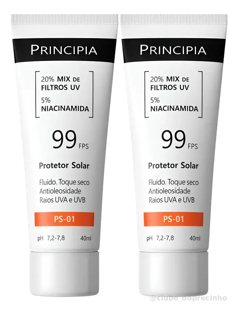 Principia Kit C/ 2 Protetor Solar Facial Ps-01 Fps 99