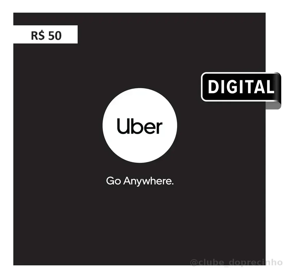 Uber Gift Card R$50 (Digital)