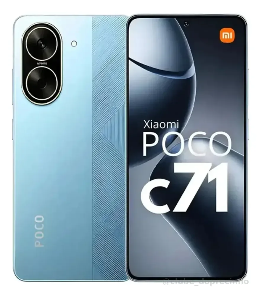 Capa Xiaomi Celular Poco C71 -  Dual Sim 128gb 4gb Ram Azul-claro