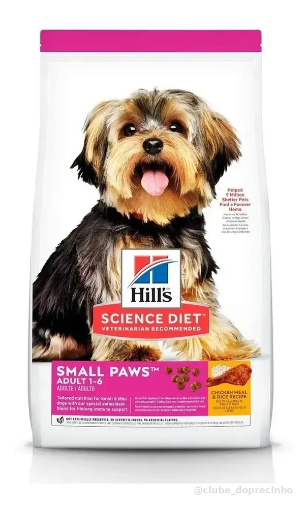 Alimento Hill's Science Diet Adult Small Paws para cão adulto de raza mini y pequena sabor frango de 2 kg