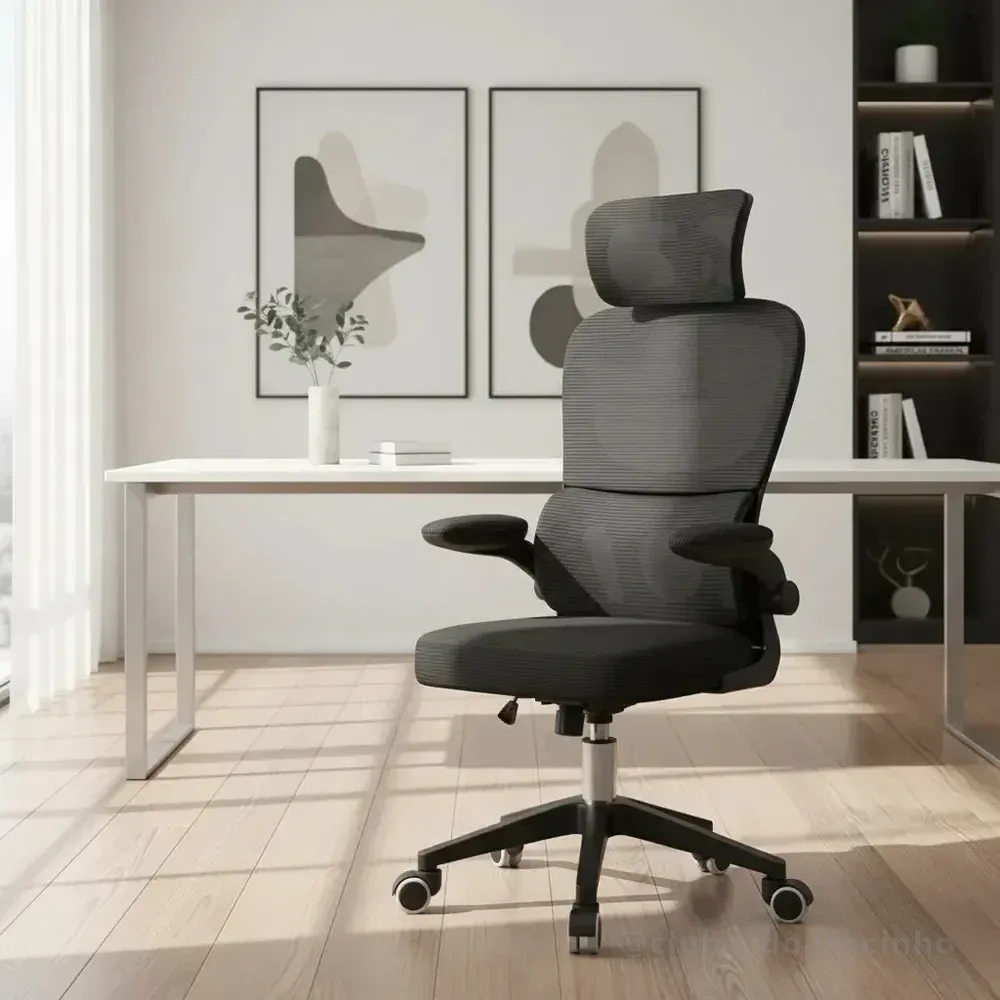 Cadeira Escritório Ergonômica Giratória com Apoio Lombar Python Fly NR17