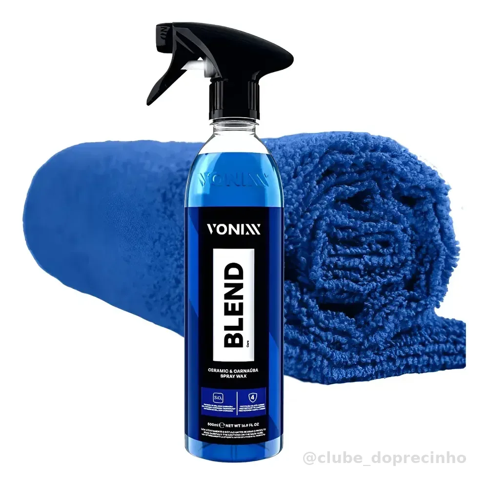 Cera Líquida Blend Spray Carnaúba Vonixx 500ml com Toalha Microfibra