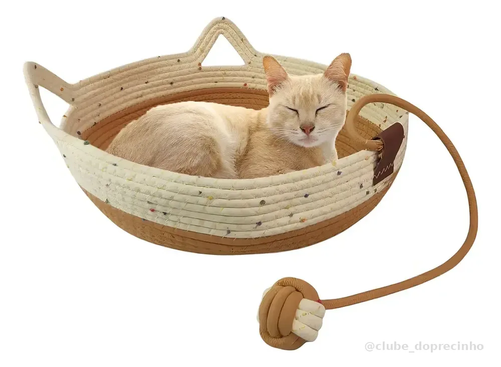 Cama Gato Cestinho Ninho Felino Arranhador Caminha Dobravel