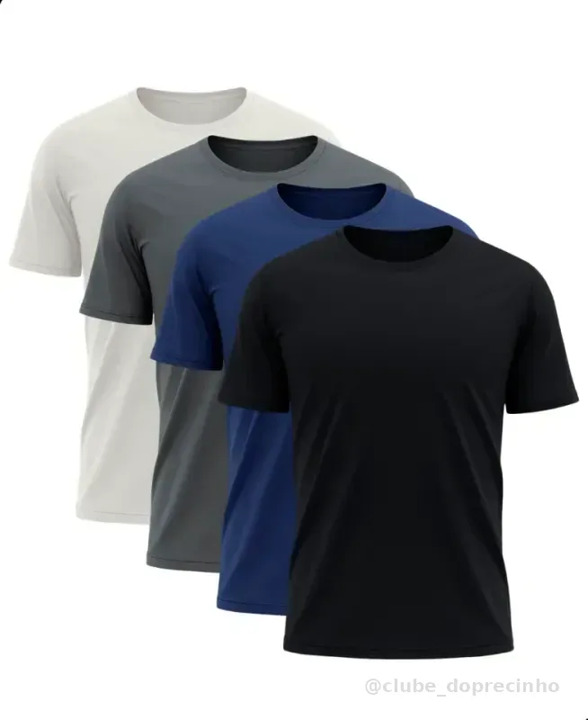 Kit 4 Camisetas Básicas  Dry Tech Variado 2 P