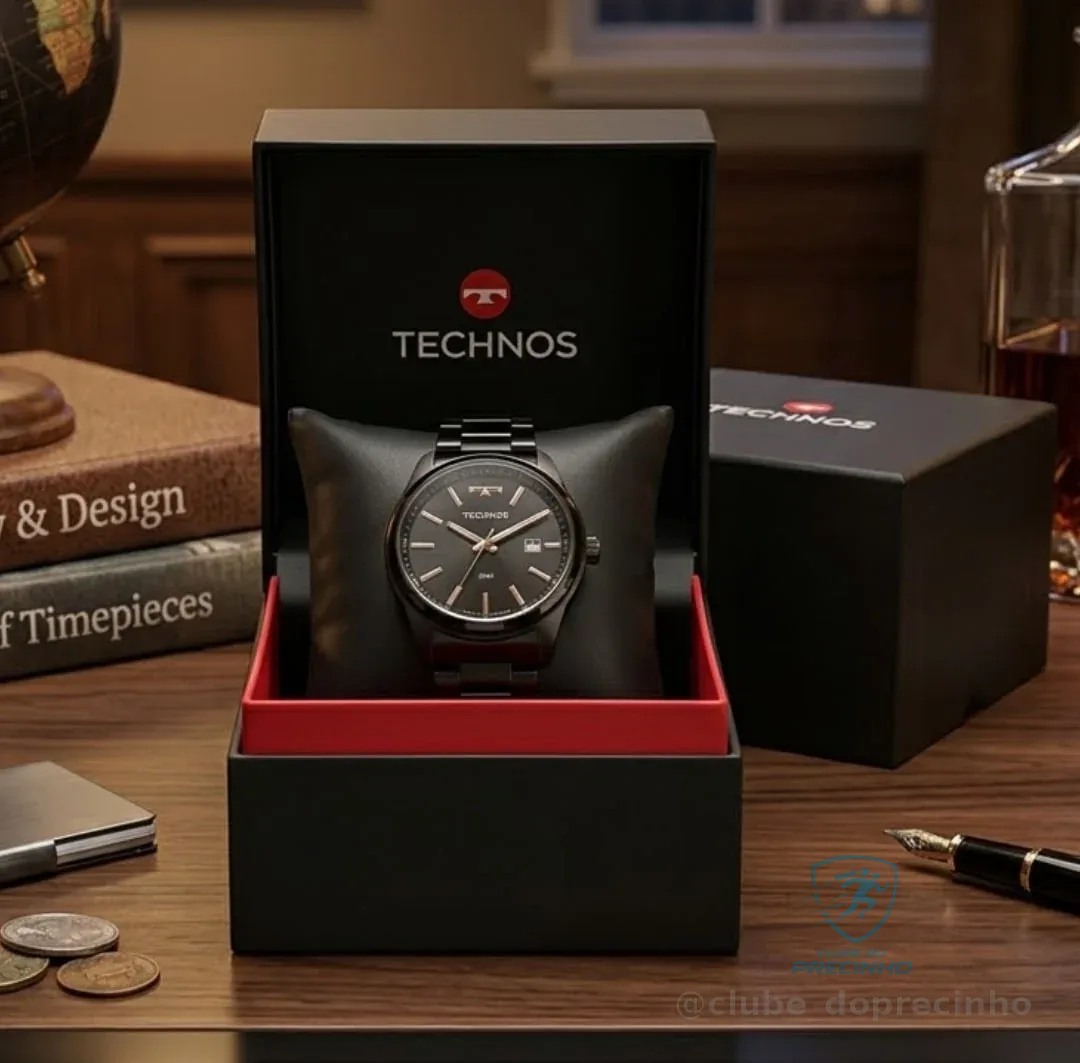 Relógio Technos Feminino Preto 2035ndf/1p Aço Inox 50m