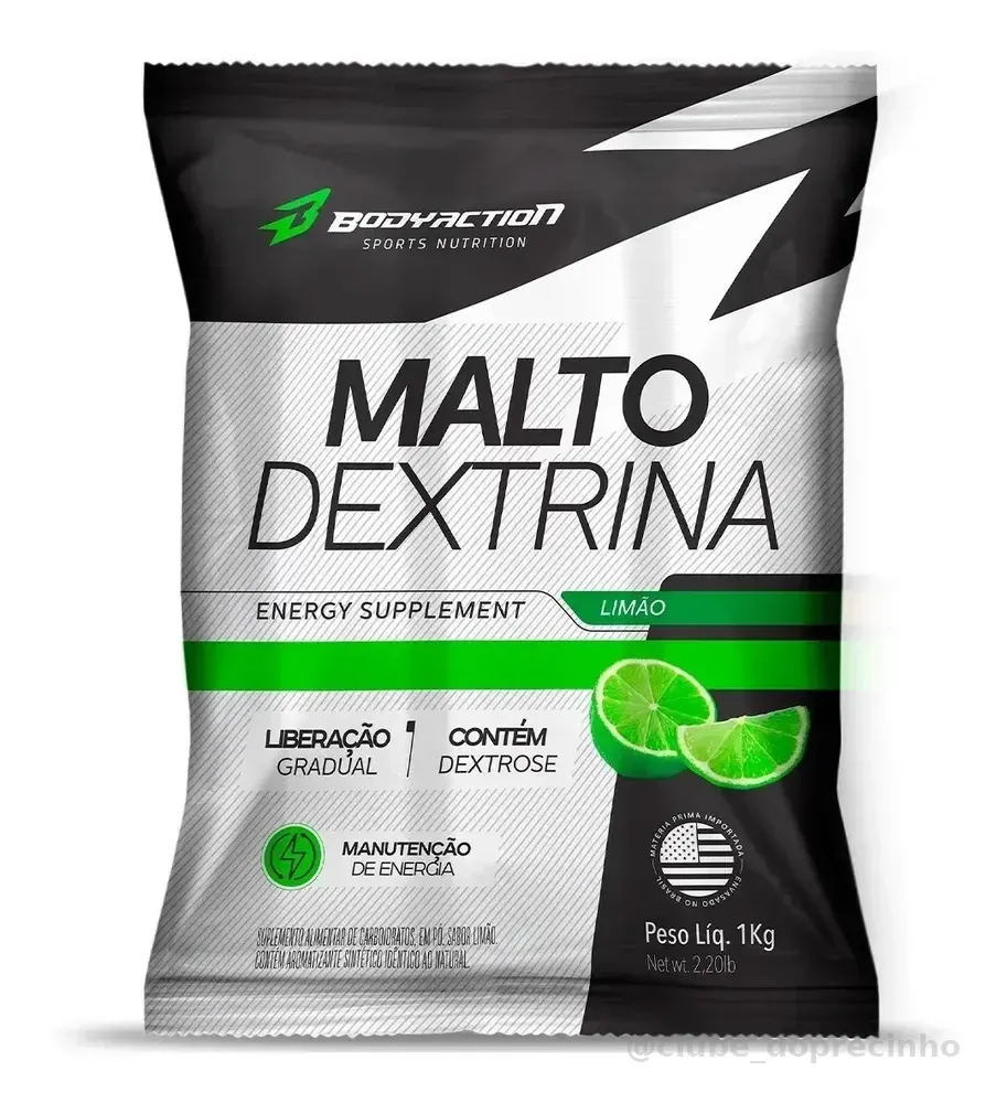 Maltodextrina 1kg - Bodyaction Sabor Limão