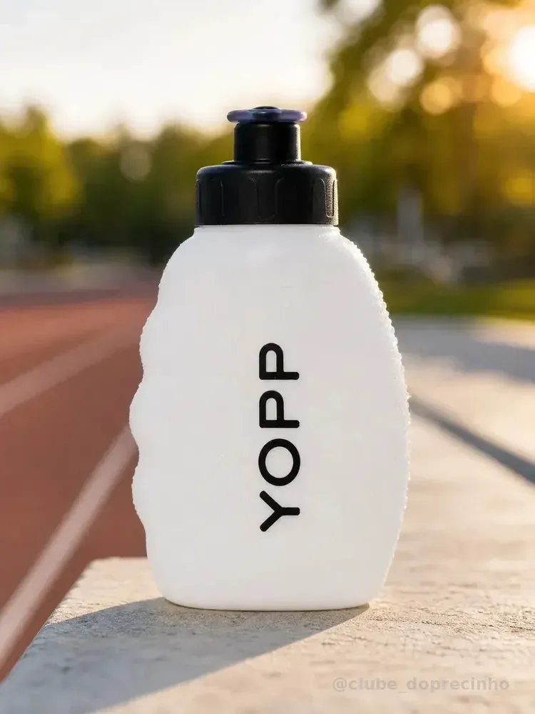 Garrafa Squeeze Yopp 200ml Abertura Rápida Branca