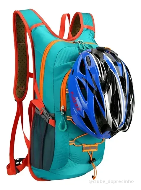 Mochila Hidratação Ciclismo Impermeável Suporte Capacete 35l