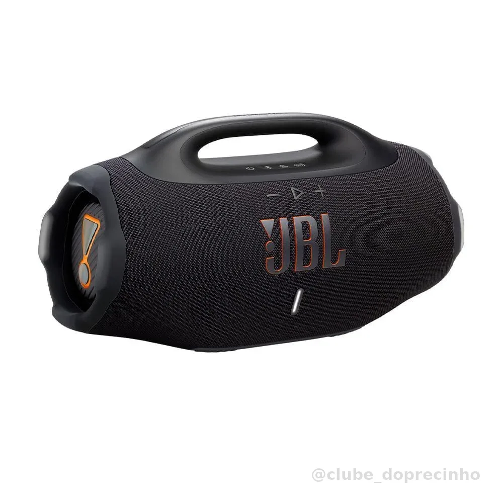 Caixa de Som Bluetooth JBL Boombox 4 Preta, Bateria de Até 34H,  à Prova d’Água e Resistente a Poeira IP68 e 210W