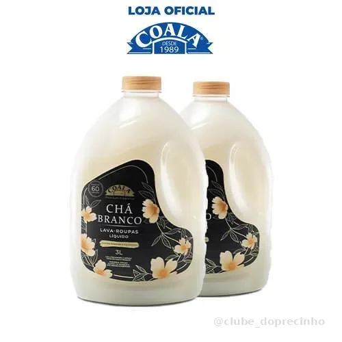 Kit 2 Lava Roupas liquido Coala Laundry Chá Branco 3L