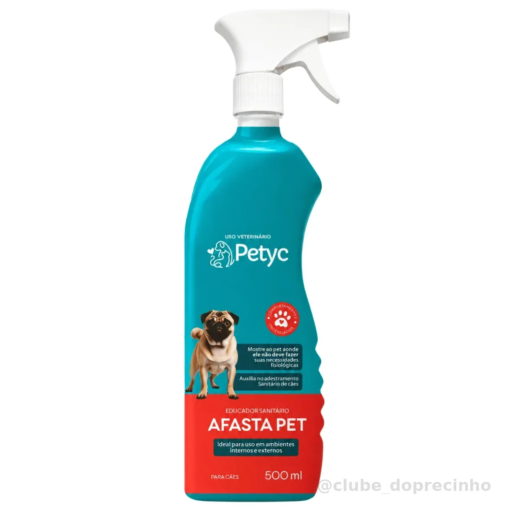 Afasta Pet Educador Sanitário Petyc Não Pode Xixi Morder Cães Gatos 500ml Eficaz Repelente Adestrador Comportamental
