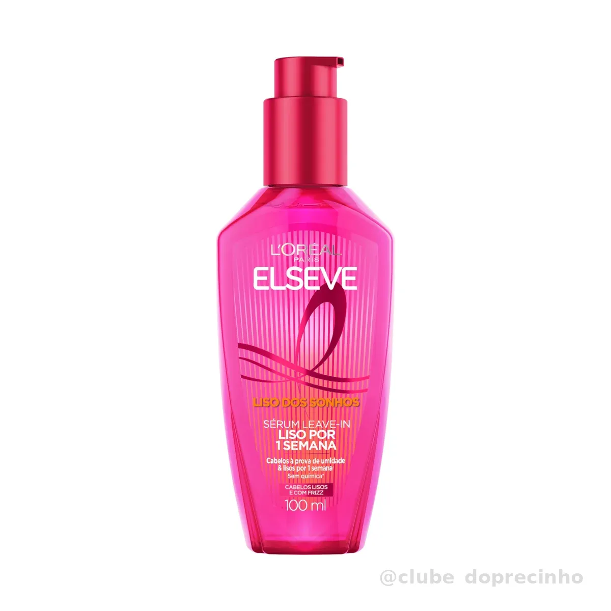 L'Oréal Paris Elseve Sérum Leave-in Liso dos Sonhos com Tecnologia Ativada por Calor, Antifrizz, Protetor Térmico e Barreira Contra Umidade, 100ml