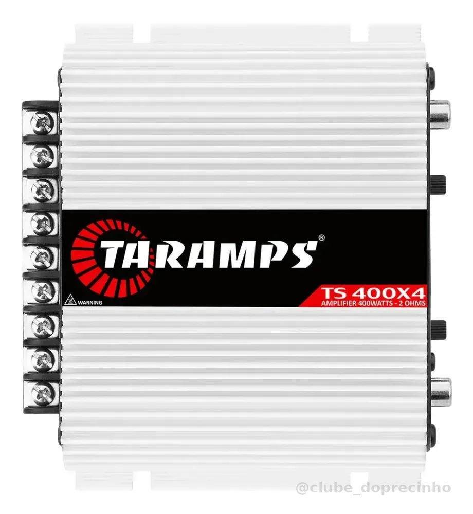 Amplificador Ts400x4 Taramps  400w V6 2 Ohms 4 Canais Branco