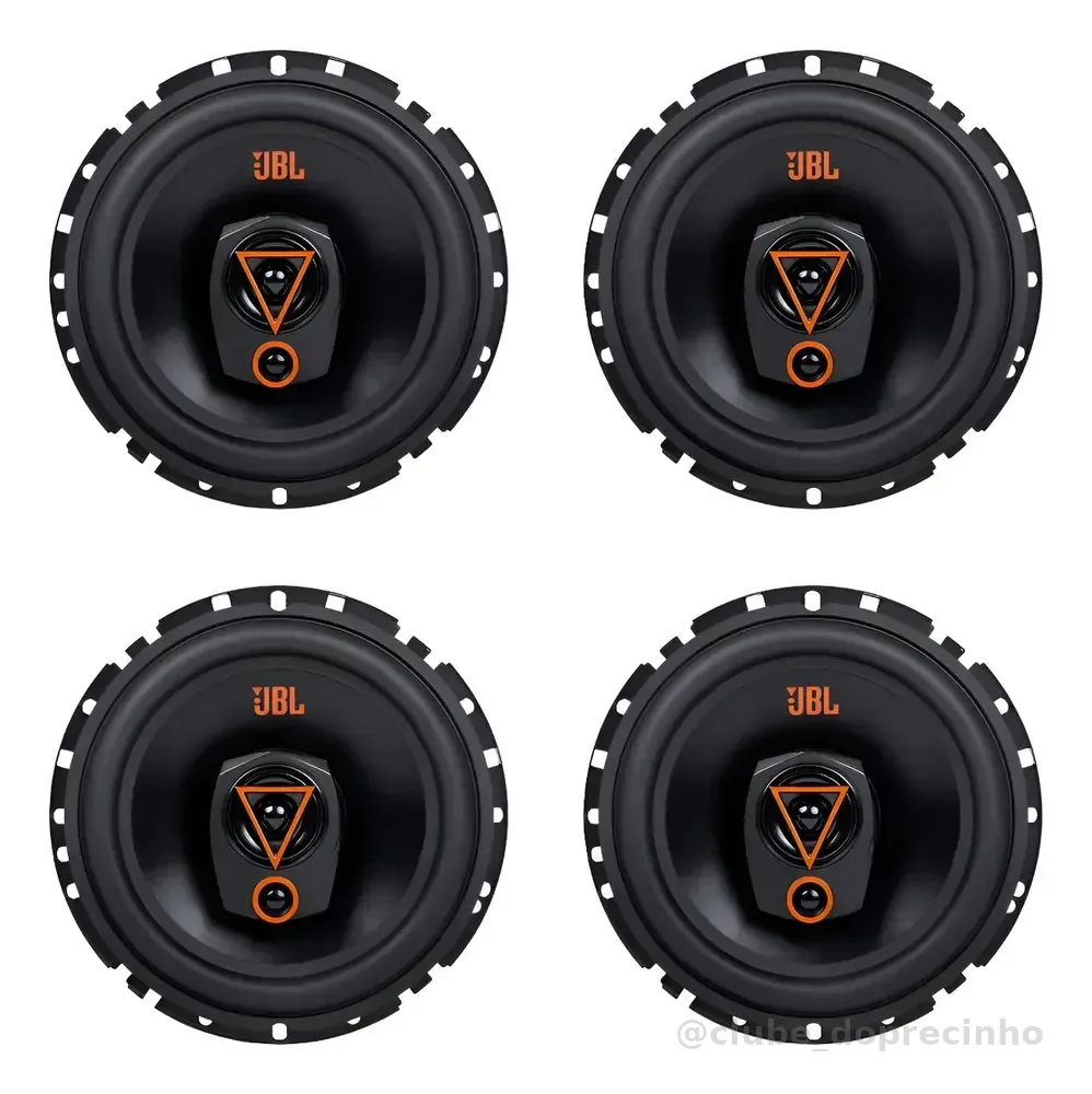 Kit 4 Falantes 6 Polegadas Jbl 6trms80 Triaxial 320w 4 Ohms Preto