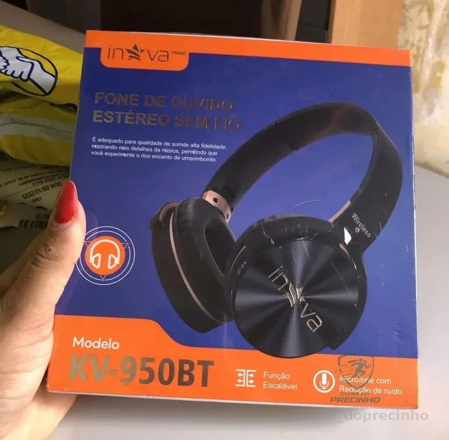 Fone Ouvido Bluetooth Regulável Com Microfone E Redução Ruíd