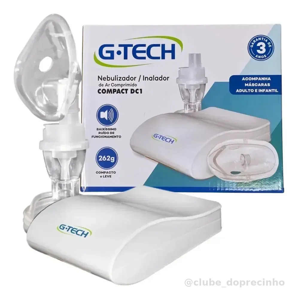Nebulizador Compressor G-tech Compact Dc1 Branco