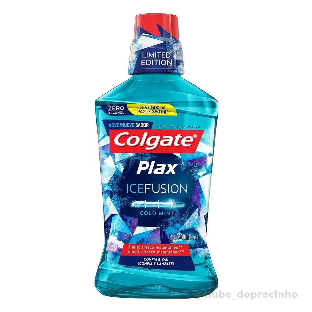 Colgate Plax Ice Fusion Cold Mint Enxaguante Bucal, 500ml