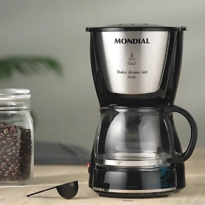 Cafeteira Elétrica Mondial Dolce Arome Inox C-30 18 Xícaras Preto/prata
