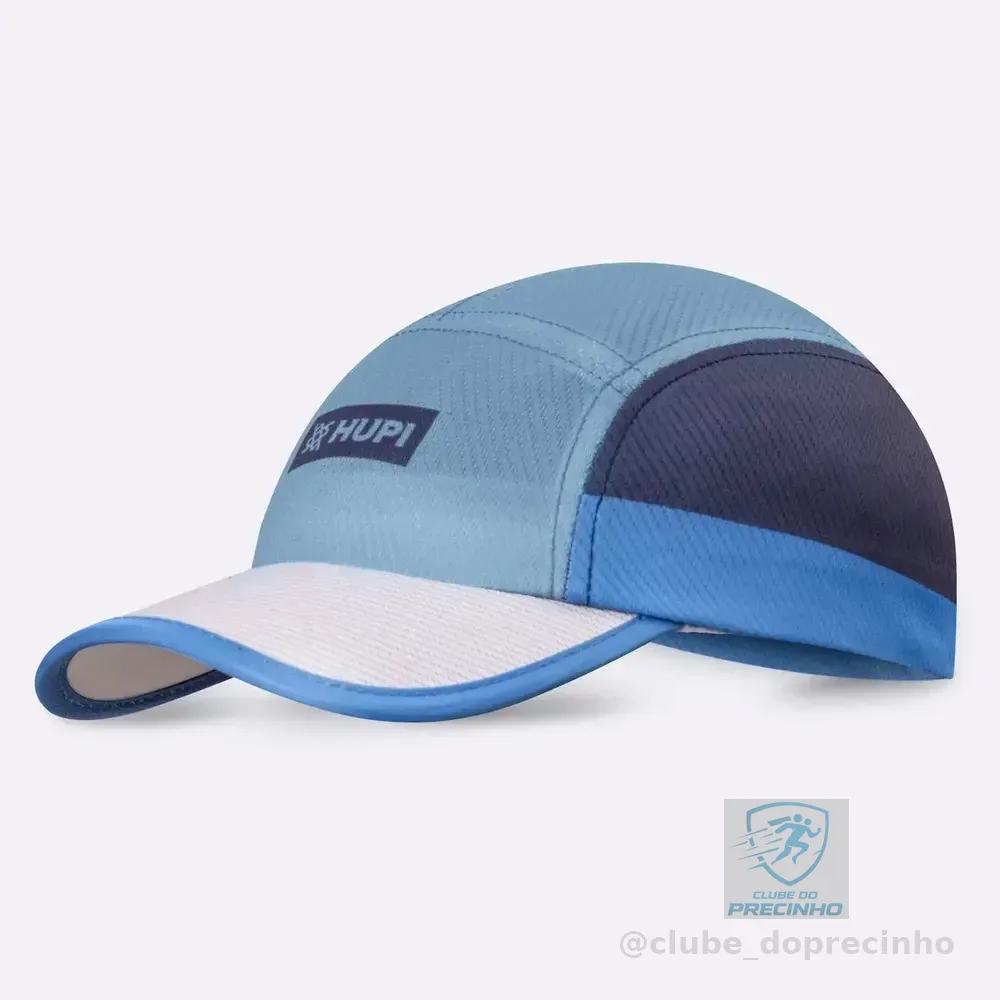 Boné Para Corrida Hupi Run Cinza/azul Tamanho Único