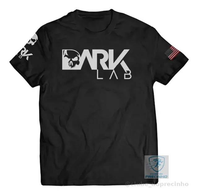 Camiseta Dry-fit  Preta Caveira Unisex Dark Lab
