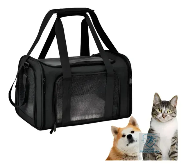 Bolsa De Transporte Pet Viagem Para Cabine Avião Caixa Gatos