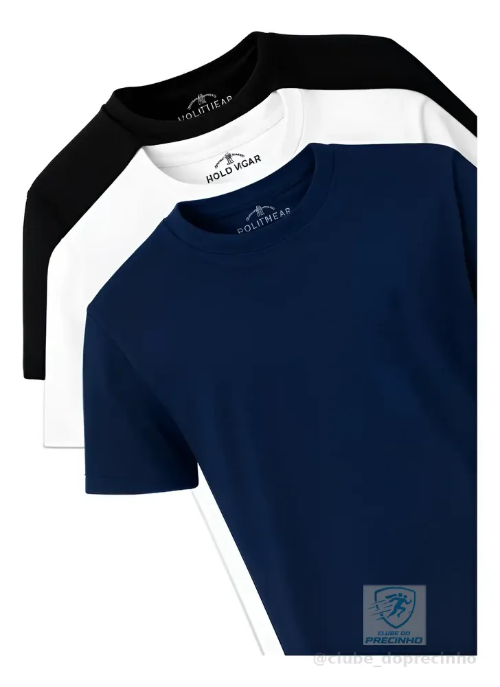 Kit 3 Camisetas Masculinas Polo Wear Sortido 1 M Liso