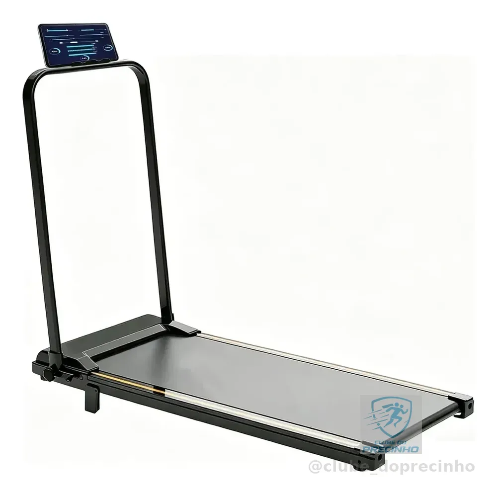 Esteira Elétrica Plana Residencial Preta Cor Preto Bluetooth Preto 127/220v