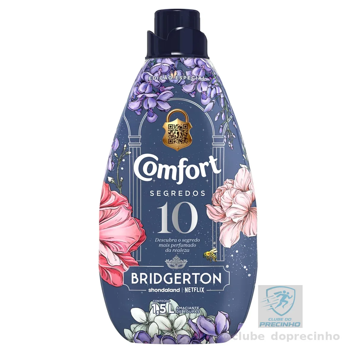 Amaciante de Roupa 10 Bridgerton Comfort Segredos Frasco 1,5l Edição Especial